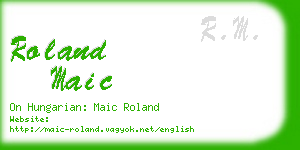 roland maic business card